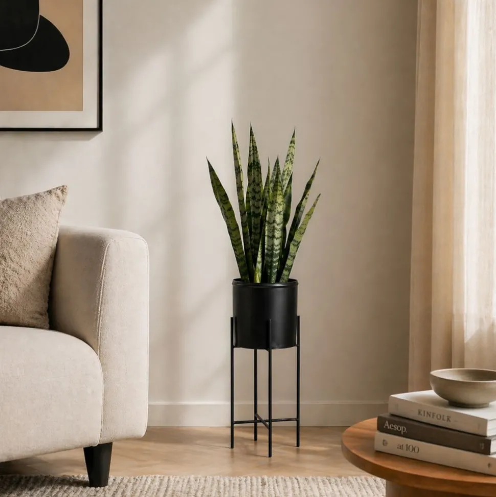 Kwietnik na kwiaty osłonka 55 cm czarny LOFT