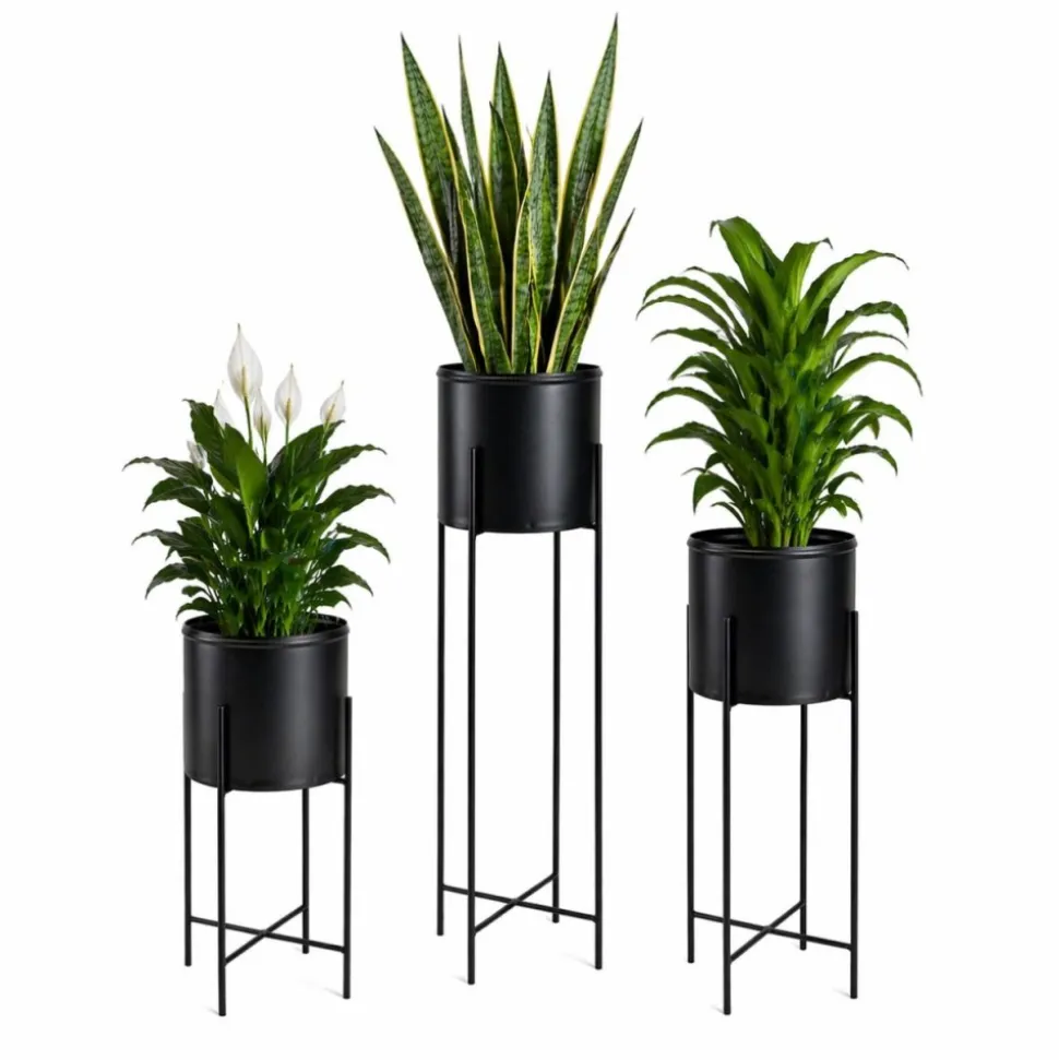 Kwietnik na kwiaty osłonka 55 cm czarny LOFT
