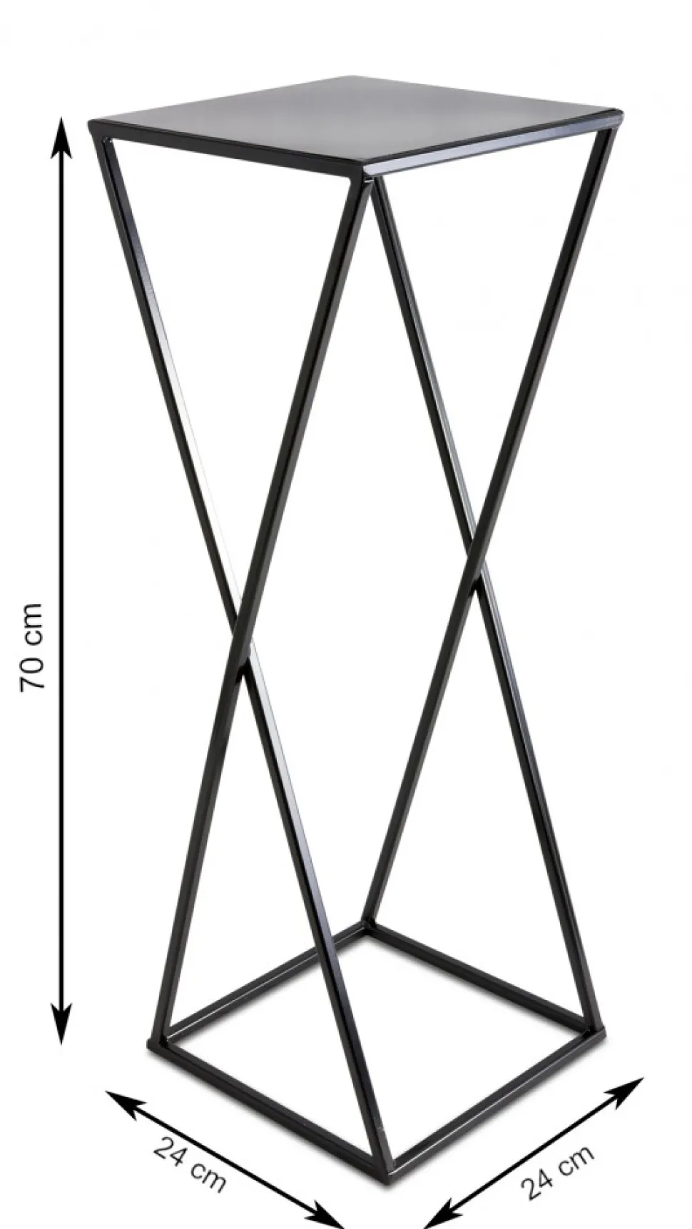 Kwietnik na rośliny stojący 70 cm czarny LOFT