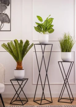 Kwietnik na rośliny stojący 70 cm czarny LOFT