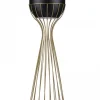 Kwietnik nowoczesny 68 cm złoto czarny GLAMOUR
