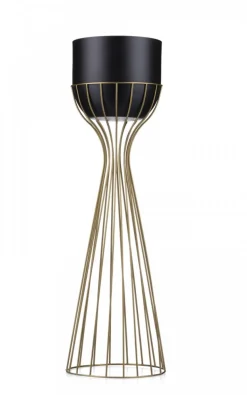 Kwietnik nowoczesny 68 cm złoto czarny GLAMOUR