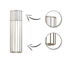 Kwietnik nowoczesny 70 cm złoto biały LOFT