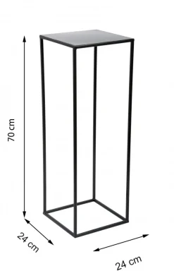 Kwietnik nowoczesny czarny 70 cm stojący
