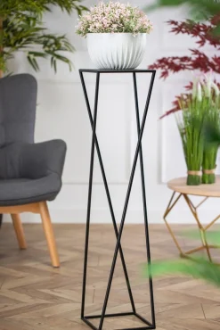 Kwietnik nowoczesny czarny stojący 100 cm LOFT