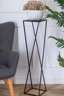 Kwietnik nowoczesny czarny stojący 100 cm LOFT
