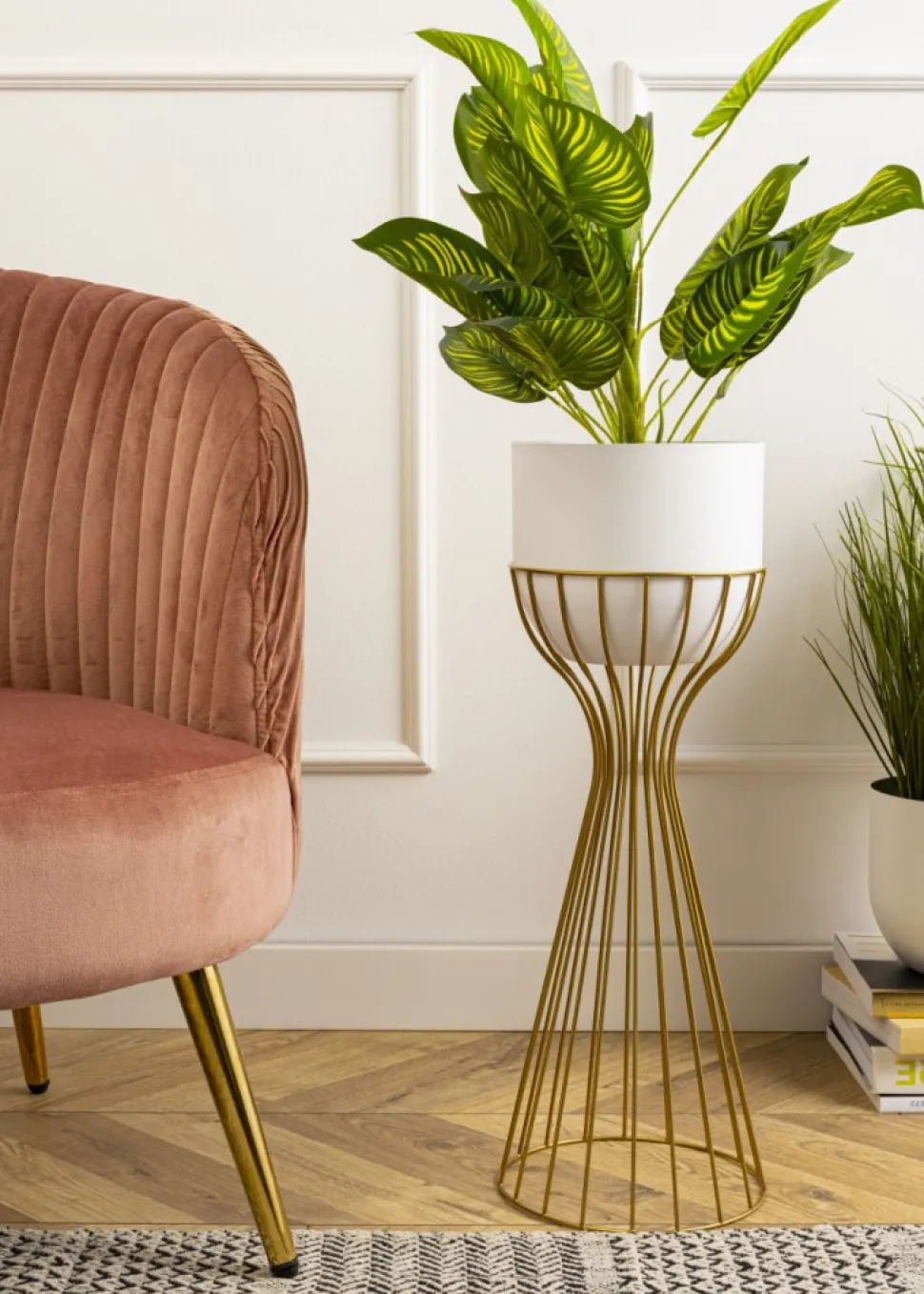 Kwietnik nowoczesny LOFT z osłonką 56 cm GLAM
