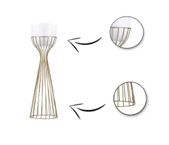 Kwietnik nowoczesny LOFT z osłonką 56 cm GLAM