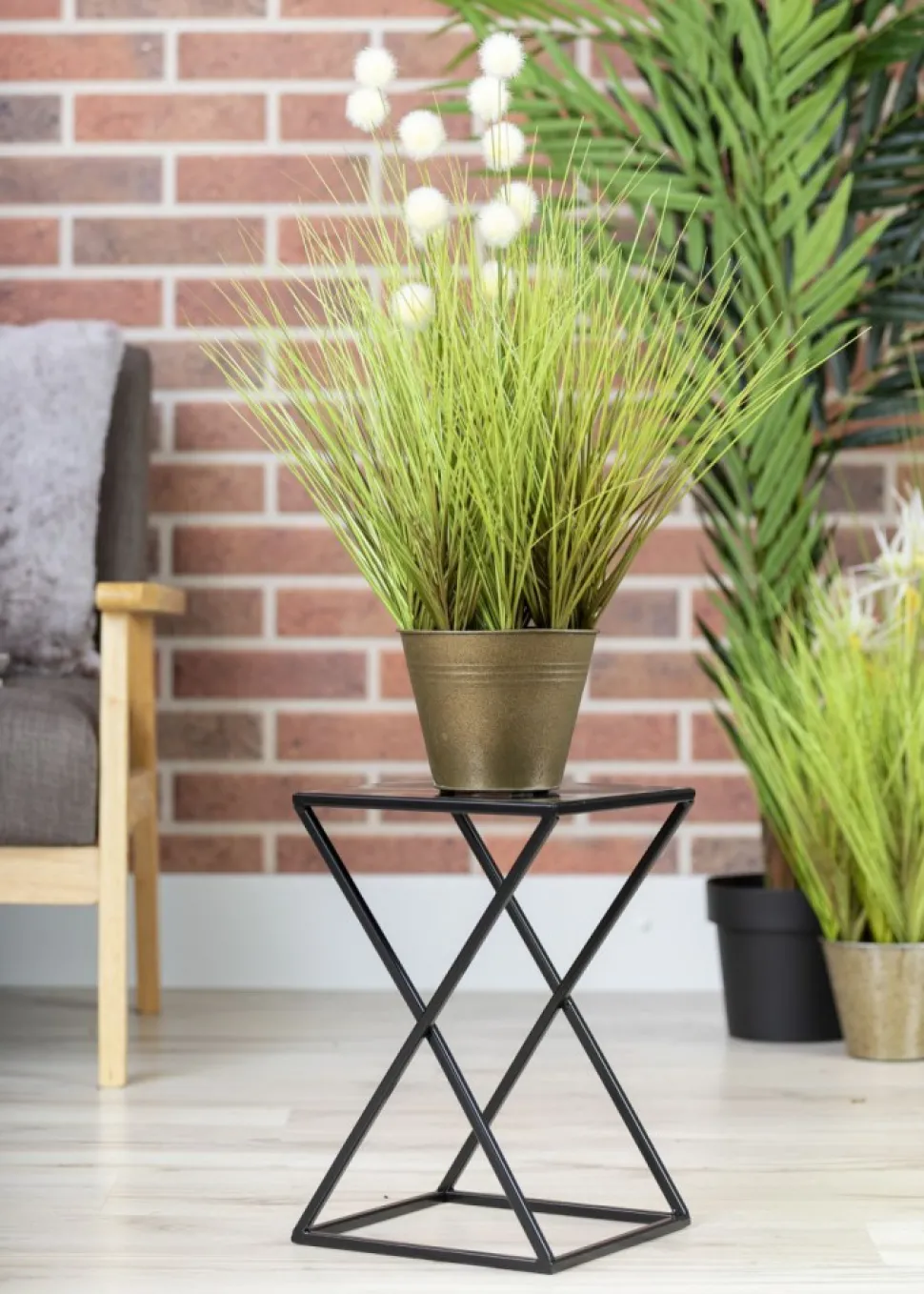 Kwietnik nowoczesny stojący 40 cm czarny LOFT