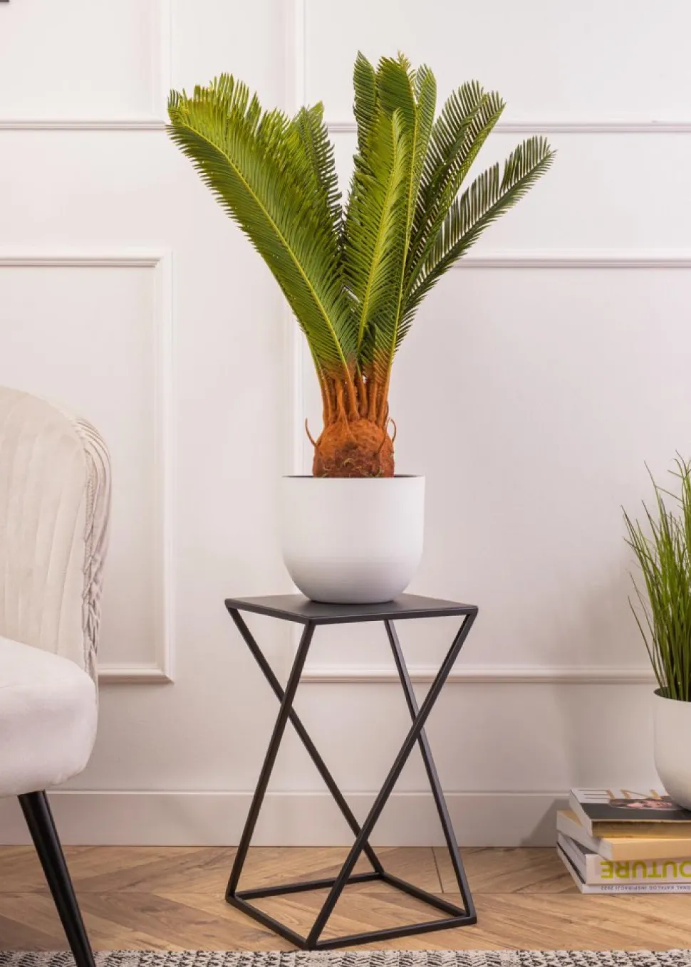 Kwietnik nowoczesny stojący 40 cm czarny LOFT