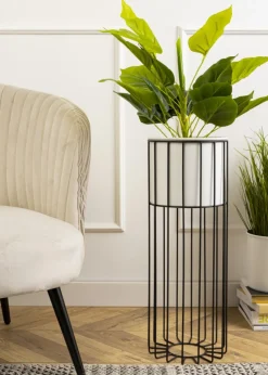 Kwietnik nowoczesny z osłonką 55 cm LOFT metalowy