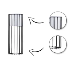 Kwietnik nowoczesny z osłonką 55 cm LOFT metalowy