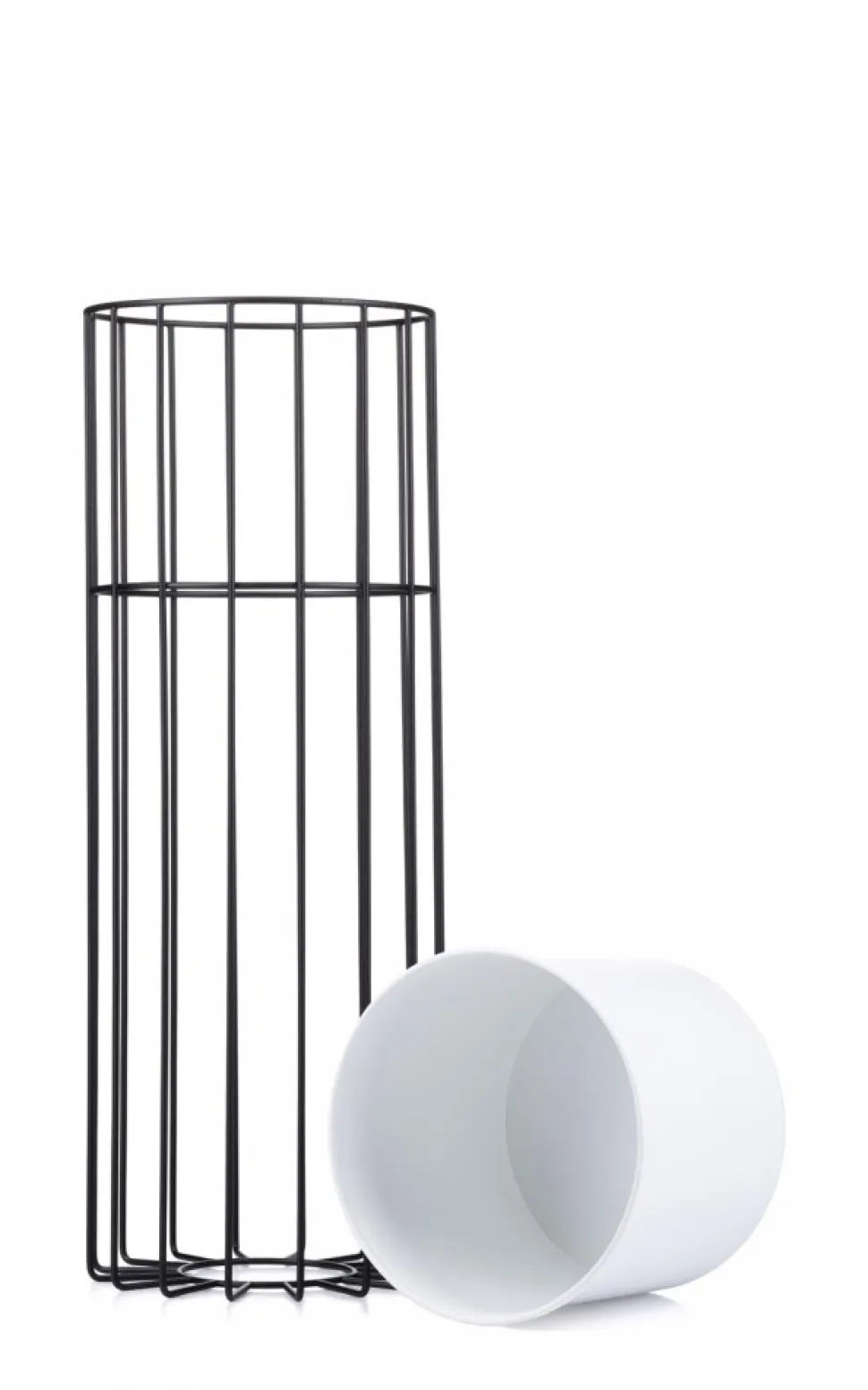Kwietnik nowoczesny z osłonką 55 cm LOFT metalowy