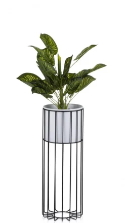 Kwietnik nowoczesny z osłonką 55 cm LOFT metalowy