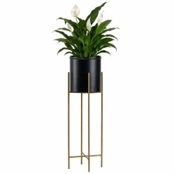 Kwietnik nowoczesny z wkładem 75 cm czarno złoty GLAM