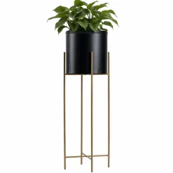 Kwietnik nowoczesny z wkładem 75 cm czarno złoty GLAM