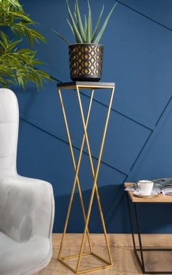 Kwietnik stojak 100 cm blat czarny LOFT metalowy