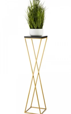 Kwietnik stojak 100 cm blat czarny LOFT metalowy