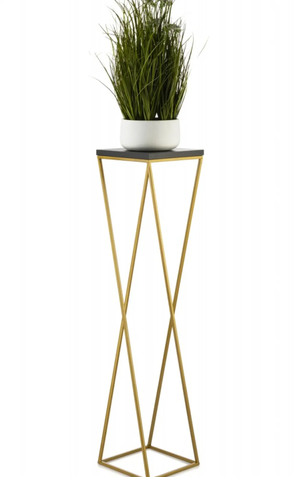 Kwietnik stojak 100 cm złoty metal