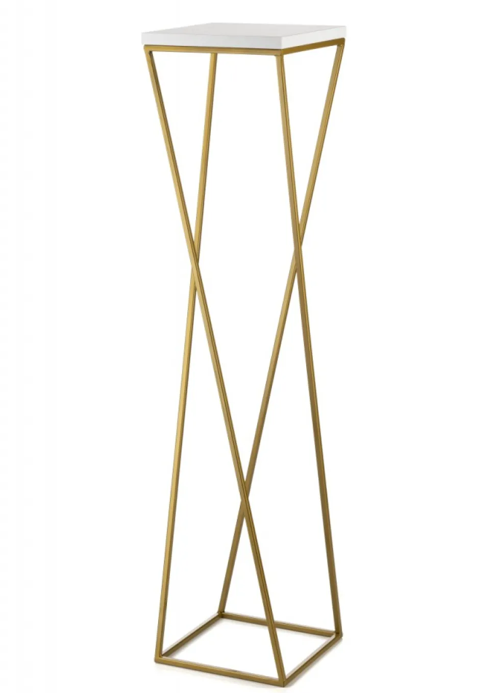 Kwietnik stojak 100 cm złoty biały GLAMOUR