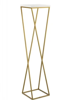 Kwietnik stojak 100 cm złoty biały GLAMOUR