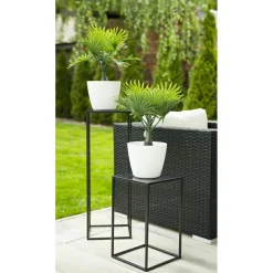 Kwietnik stojak na kwiaty 40 cm czarny LOFT