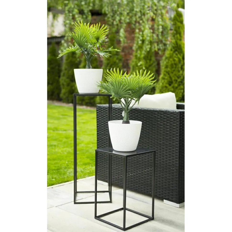 Kwietnik stojak na kwiaty 40 cm czarny LOFT