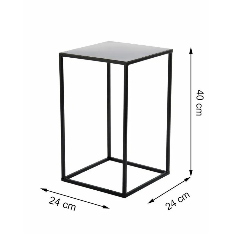 Kwietnik stojak na kwiaty 40 cm czarny LOFT