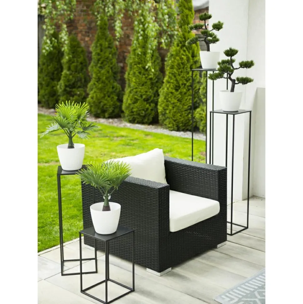 Kwietnik stojak na kwiaty 40 cm czarny LOFT