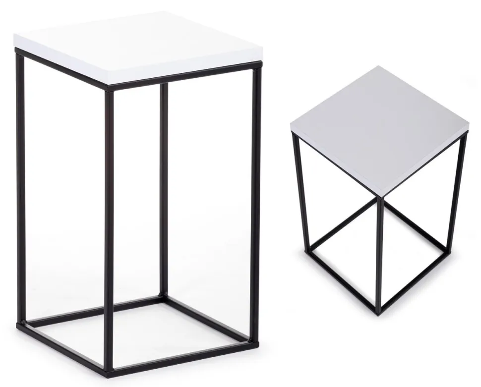 Kwietnik stojący 40 cm BasicLoft biały