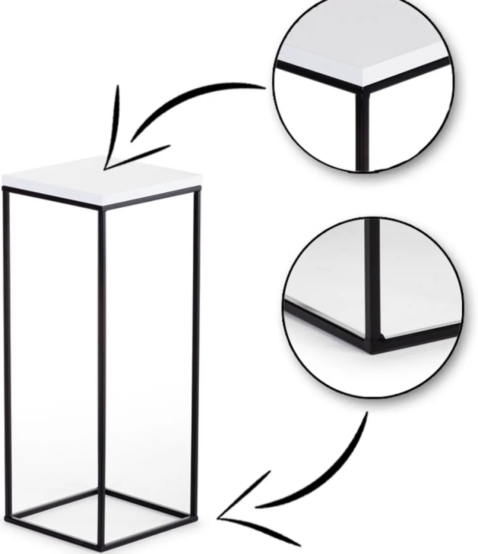 Kwietnik stojący 60 cm BasicLoft biały