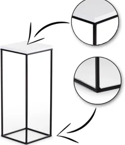 Kwietnik stojący 80 cm BasicLoft biały