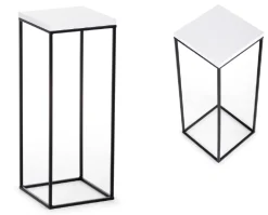 Kwietnik stojący 80 cm BasicLoft biały
