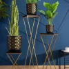 Kwietnik stojący 40 cm blat czarny metal GLAMOUR