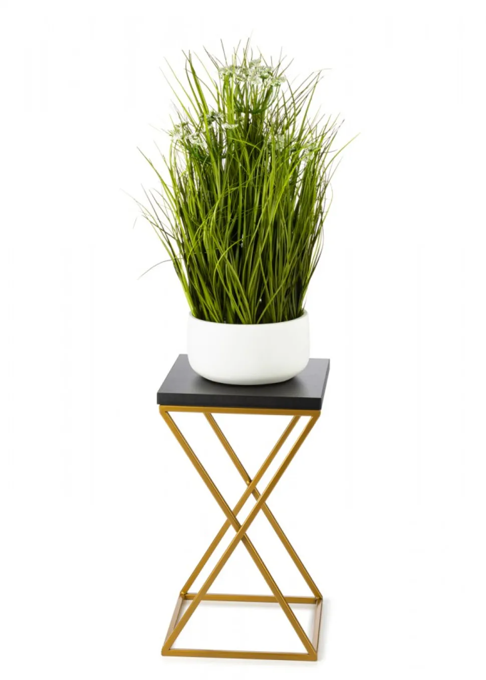 Kwietnik stojący 40 cm blat czarny metal GLAMOUR