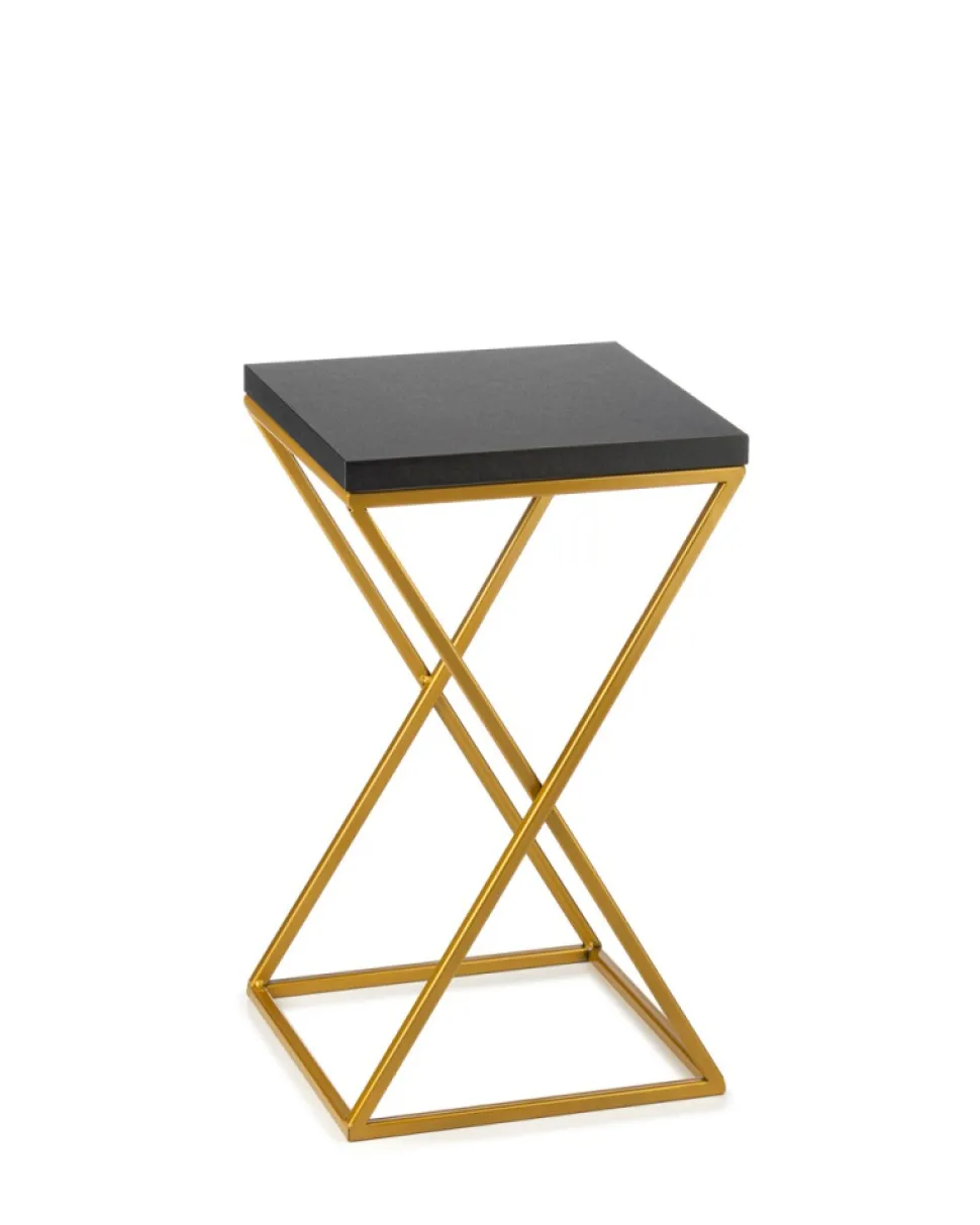 Kwietnik stojący 40 cm blat czarny metal GLAMOUR