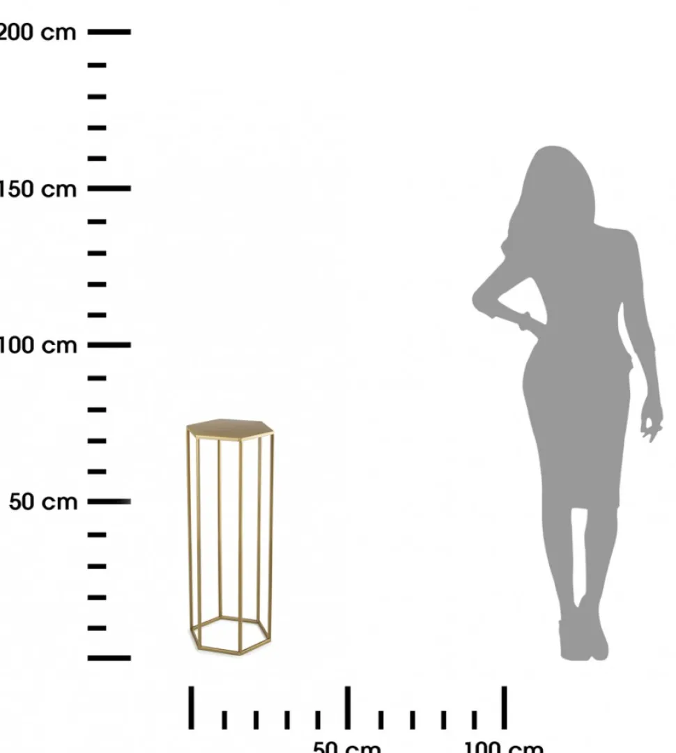 Kwietnik stojący 70 cm na kwiaty złoty GLAM