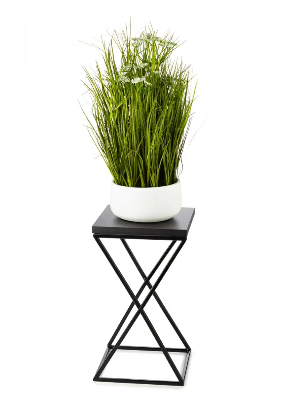 Kwietnik stojący 40 cm z blatem MDF LOFT metalowy