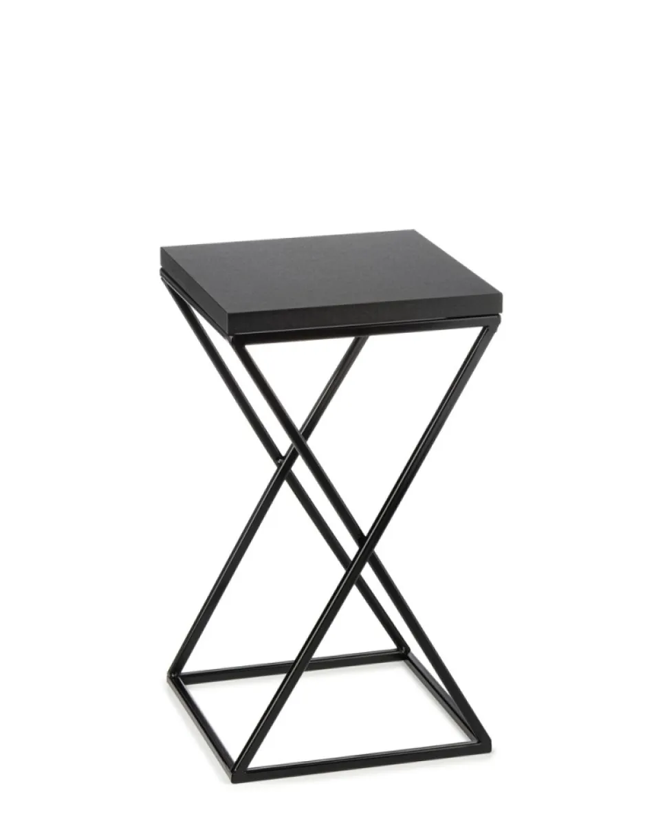 Kwietnik stojący 40 cm z blatem MDF LOFT metalowy