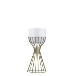 Kwietnik stojący 46 cm złoto biały LOFT metal