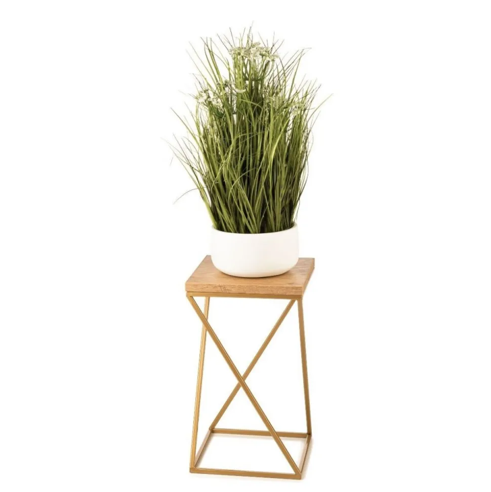 Kwietnik stojący 40cm blat Lancelot LOFT złoty