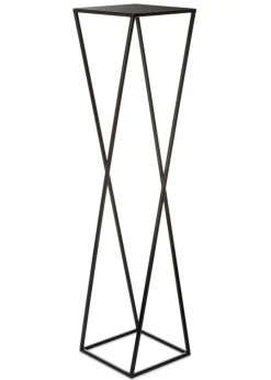 Kwietnik stojący czarny 100 cm LOFTOWY metalowy
