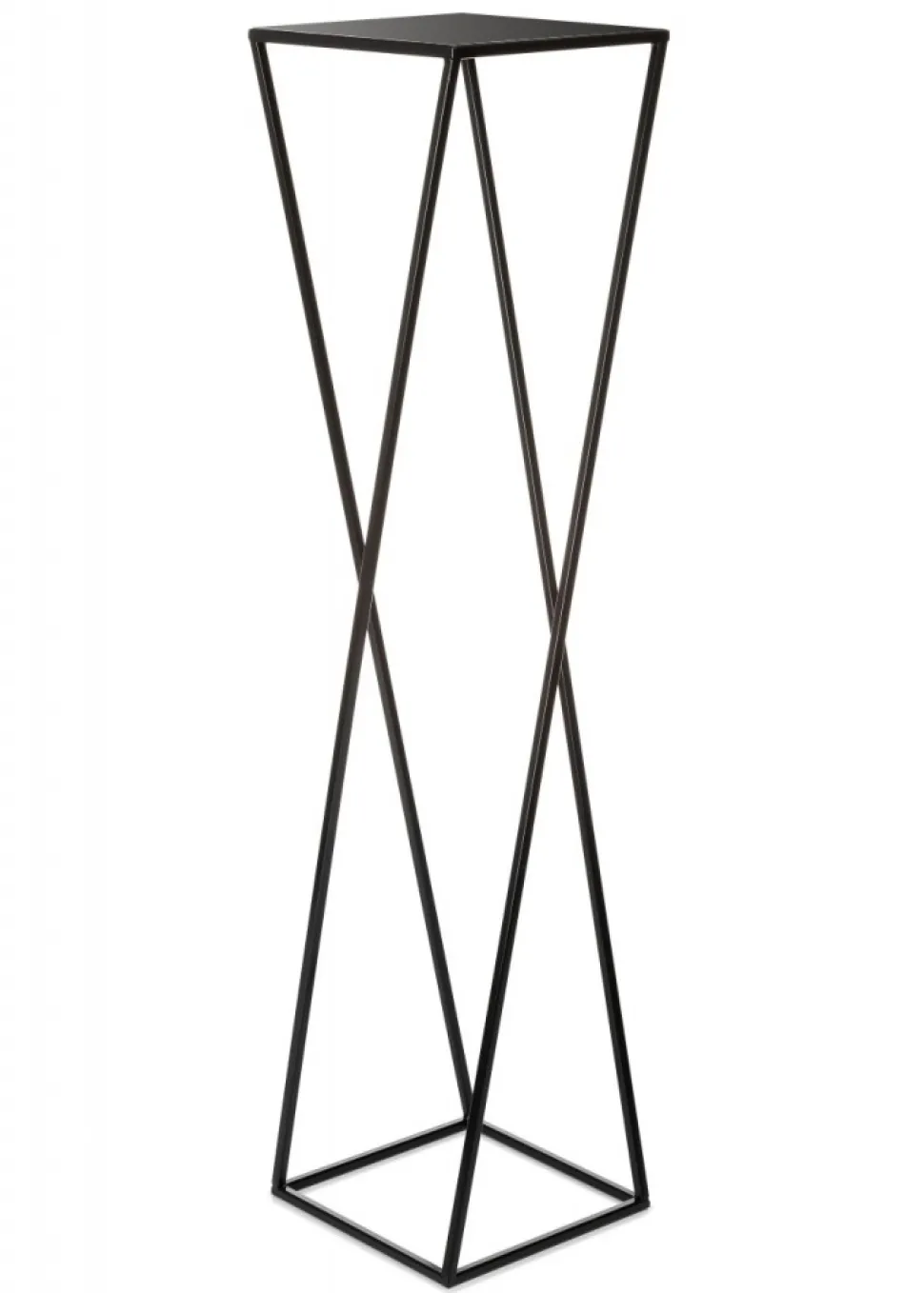 Kwietnik stojący czarny 100 cm LOFTOWY metalowy