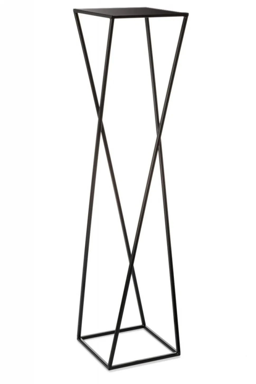 Kwietnik stojący czarny 100 cm LOFTOWY metalowy