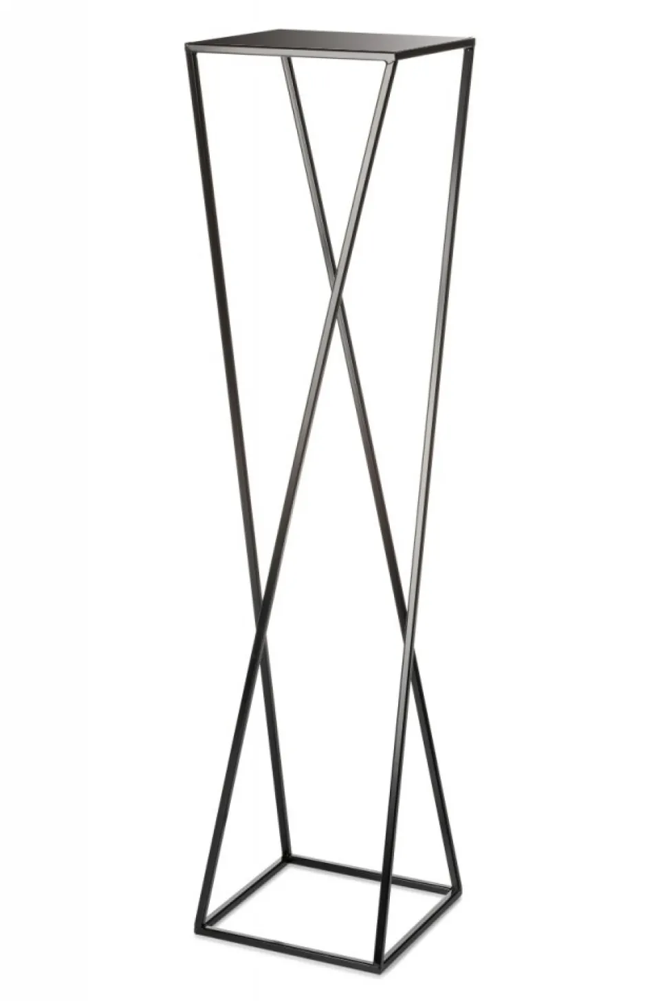 Kwietnik stojący czarny 100 cm LOFTOWY metalowy