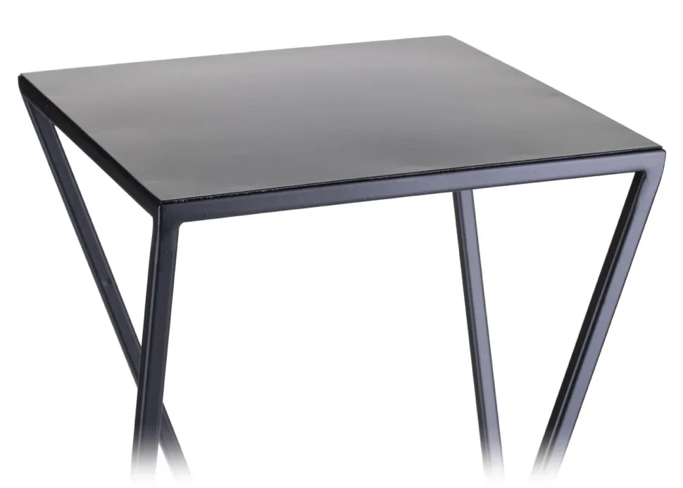 Kwietnik stojący czarny 100 cm LOFTOWY metalowy