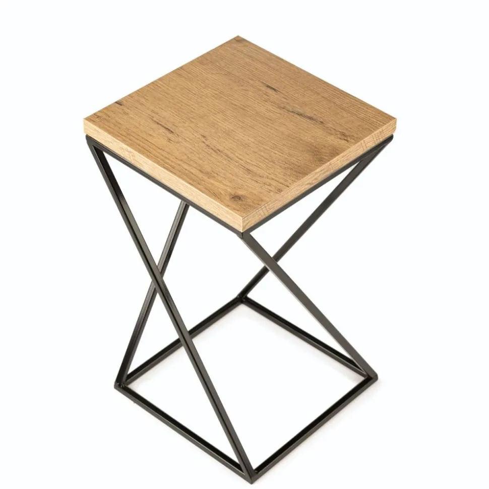 Kwietnik stojący na kwiaty 40 cm z blatem dąb LOFT