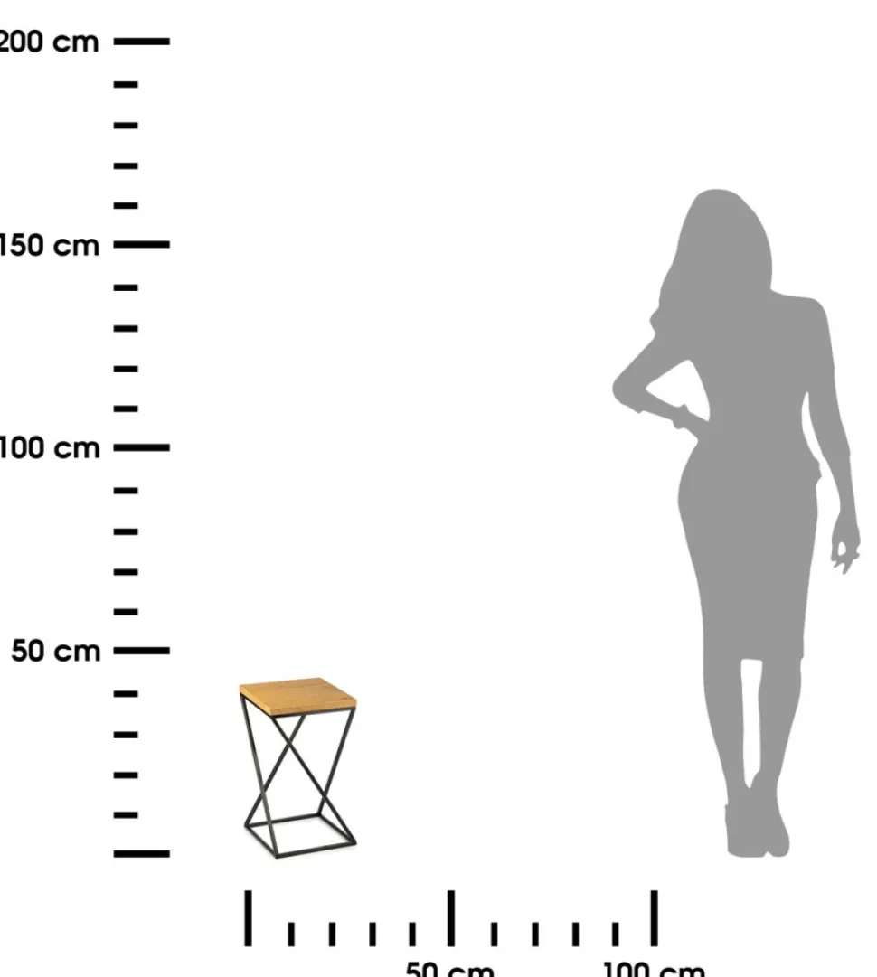 Kwietnik stojący na kwiaty 40 cm z blatem dąb LOFT