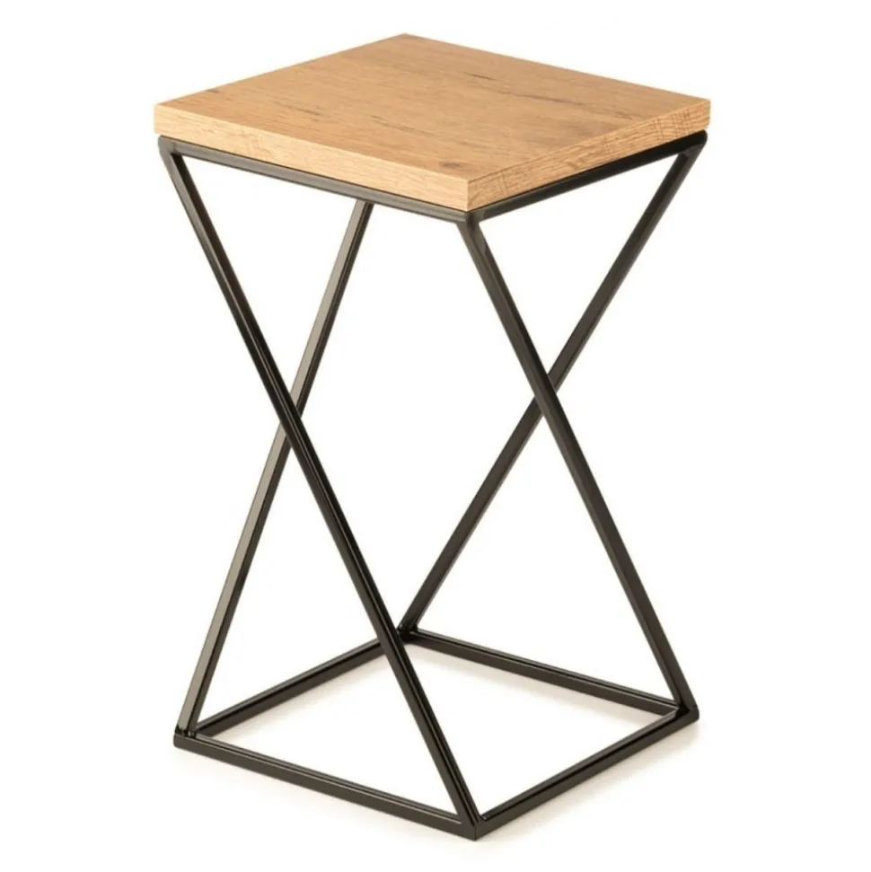 Kwietnik stojący na kwiaty 40 cm z blatem dąb LOFT