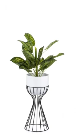 Kwietnik stojący z osłonką LOFT 46 cm metal